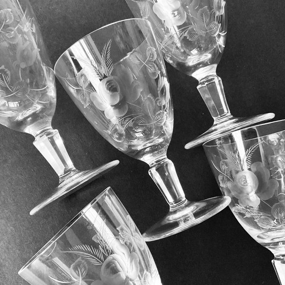VINTAGE ROSENTHAL Cordial Glasses Set of 5 EUC - Picture 9 of 9
